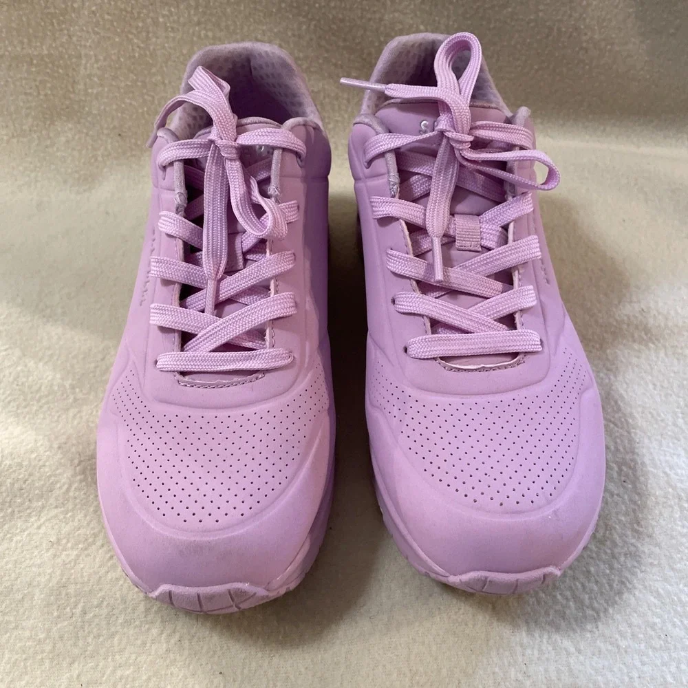 Skechers Uno Lace-Up Sneakers - Frosty Kicks Light Lavendar Purple Pastel size 9